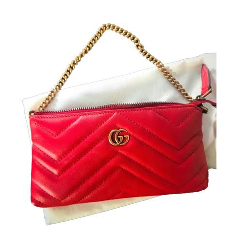 gucci red leather clutch|gucci clutch bag price list.